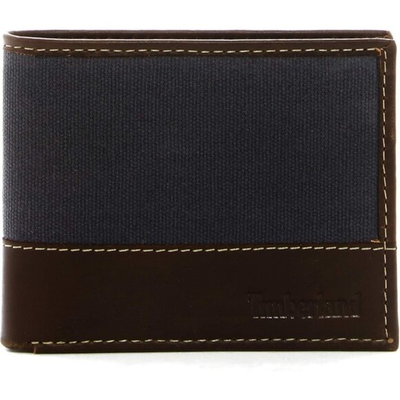 🆕Men's Charcoal Leather Passcase Wallet Man Made Materials for Everyday Use - Picture 1 of 7